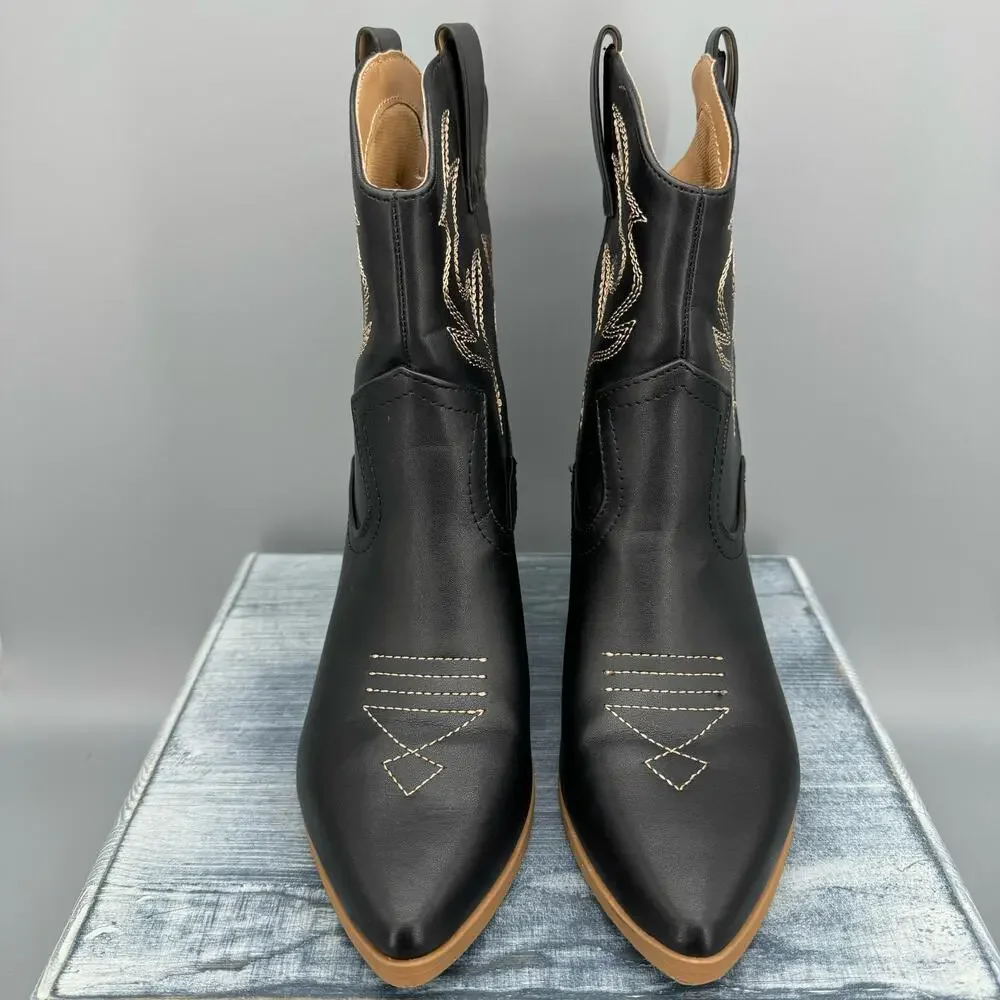 Soda Women’s Blazing-S Western Boots Black Size 7.5
